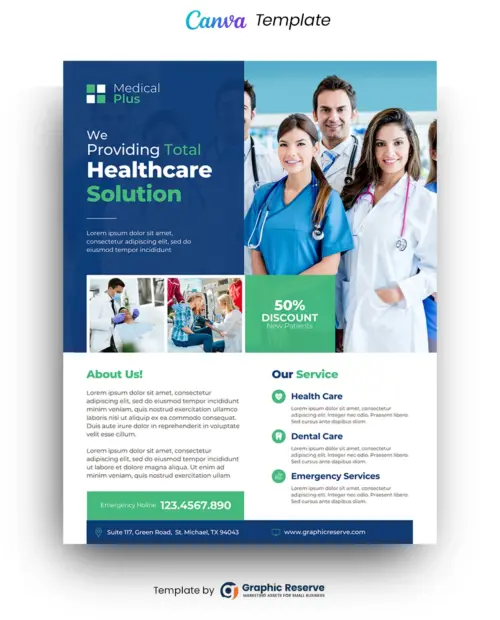 Medical Flyer Design Template - Editable in Canva