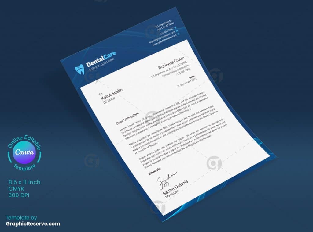 Dental Business Letterhead 1 2