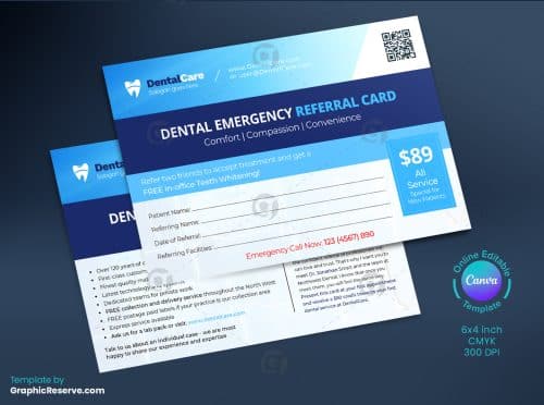 Dental Emergency Referral Card Front 1