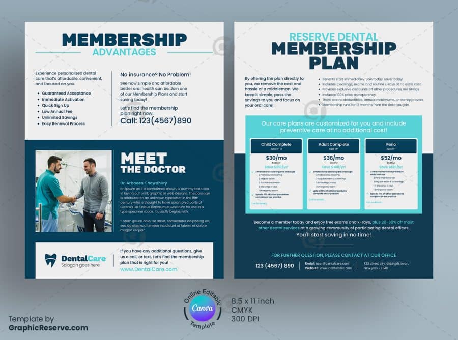 Dental Membership Advantages Flyer 1