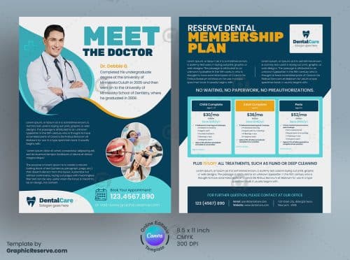 Dental Membership Plan Flyer