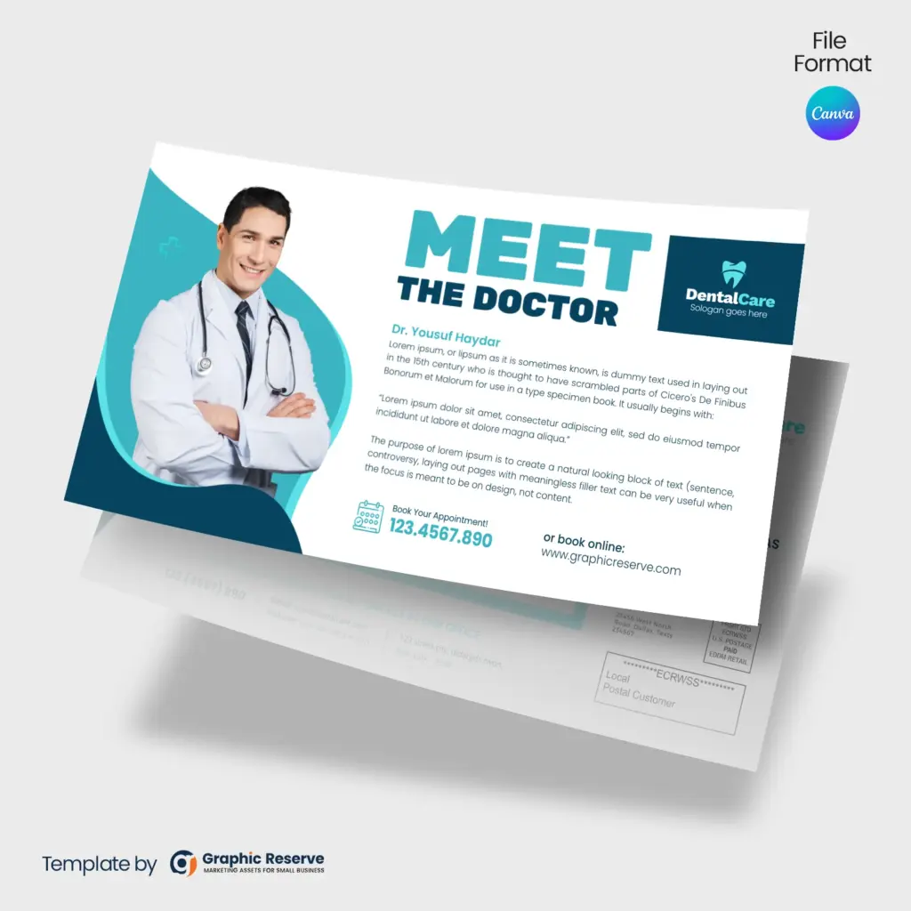 Dental Membership Plan Promotional Mailer-EDDM Canva Template