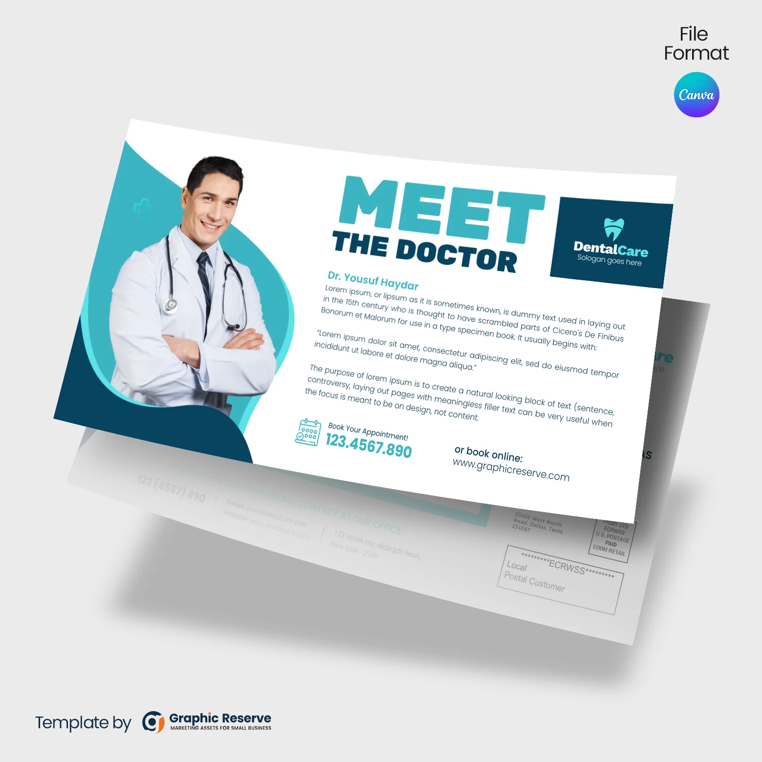 Dental Membership Plan Promotional Mailer-EDDM Canva Template