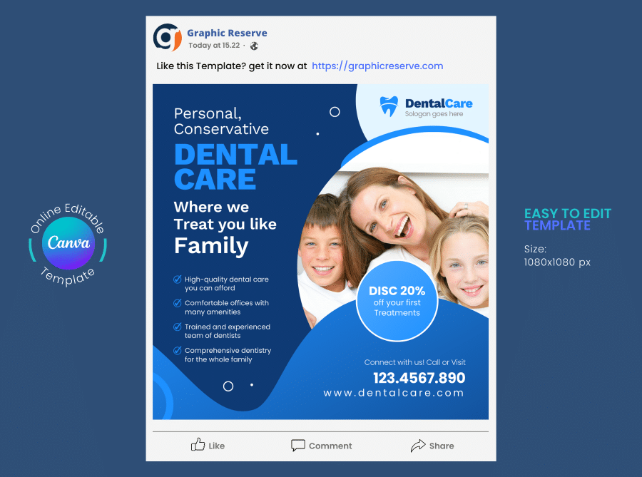 Dental Service Social Media Post