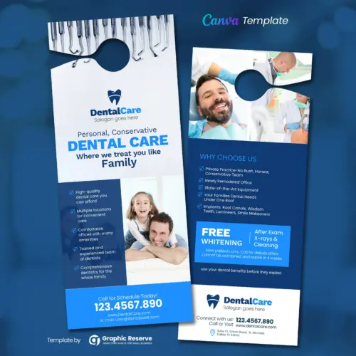 Dental Trusted Service Door Hanger (Canva Template)
