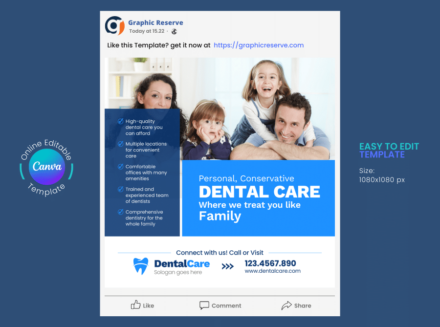 Dental Trusted Service Social Media Post