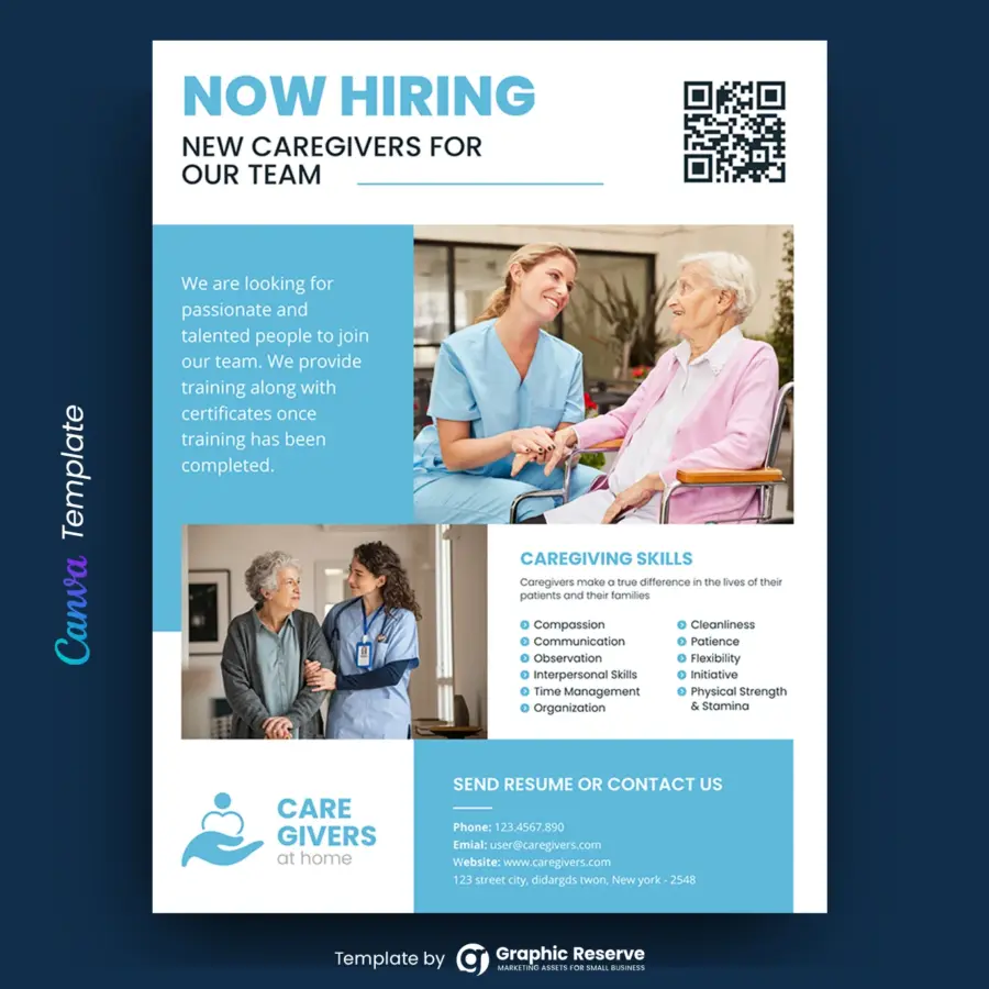Home Care Canva Flyer Design