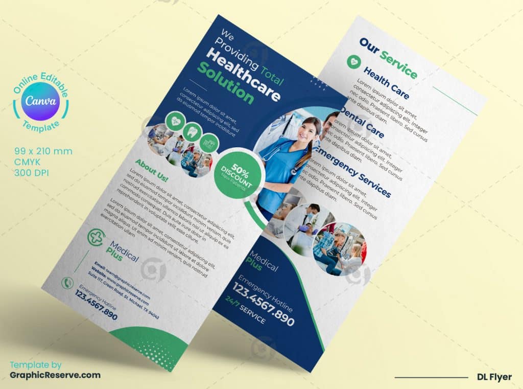 Medical DL Flyer Design Front