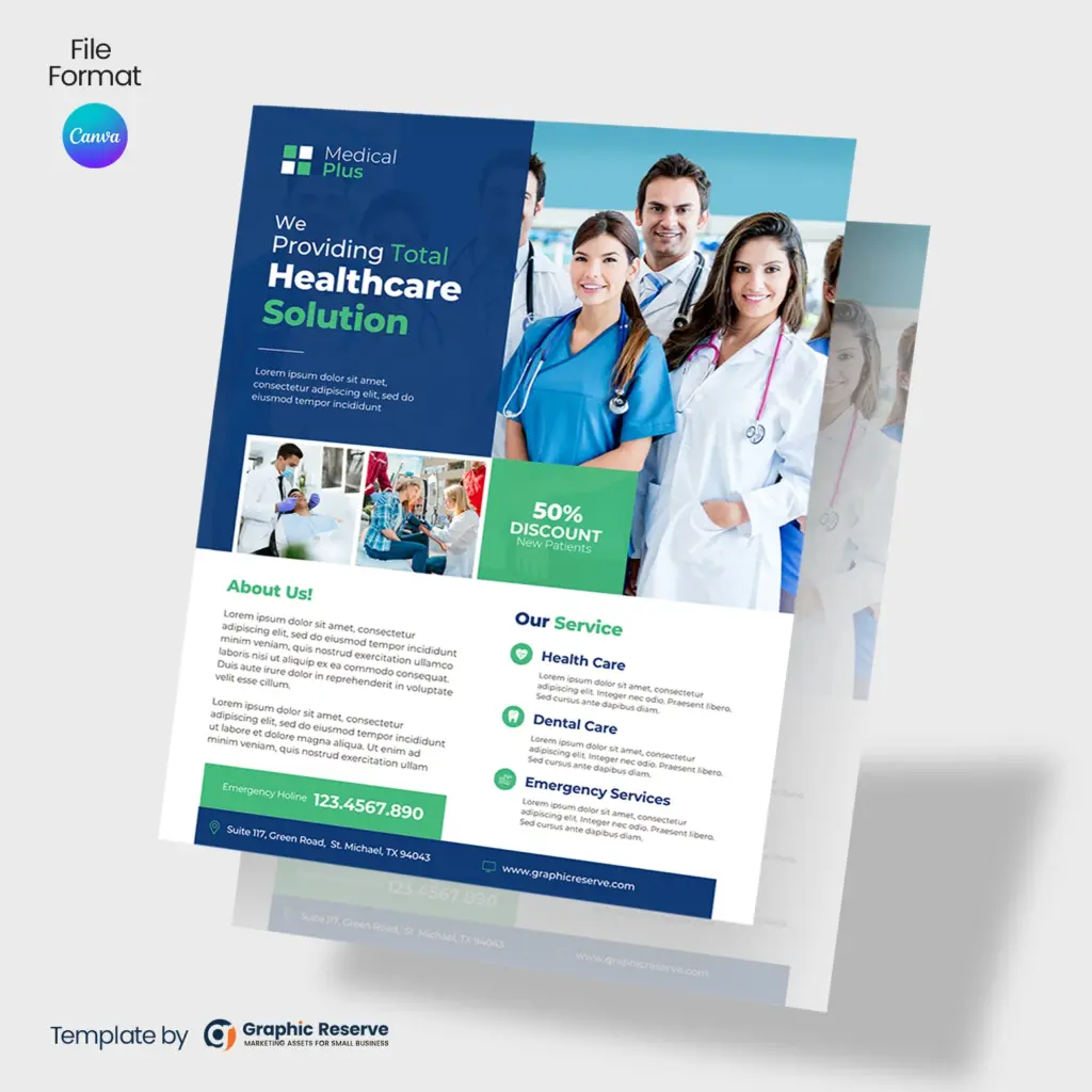 Medical Flyer Design Template - Editable in Canva – Canva template