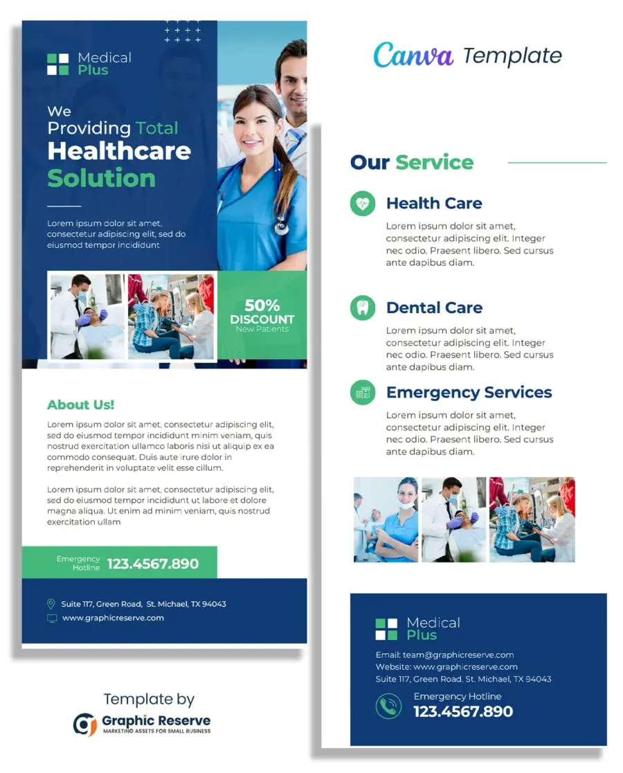 Medical Rack Card DL Flyer Design
