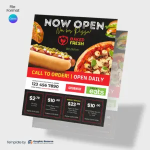 Restaurant pizza Coupon Flyer