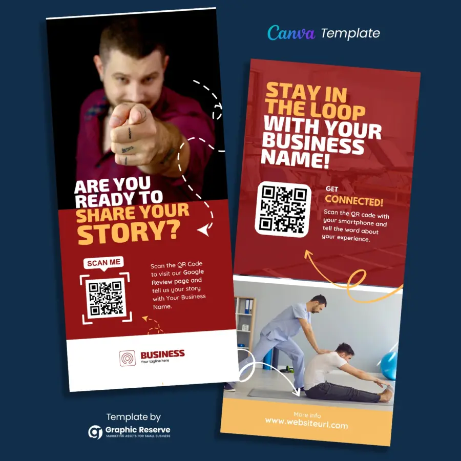 Business Review Rack Card Canva Template