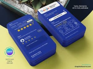 Google 5 star Rating Review Card