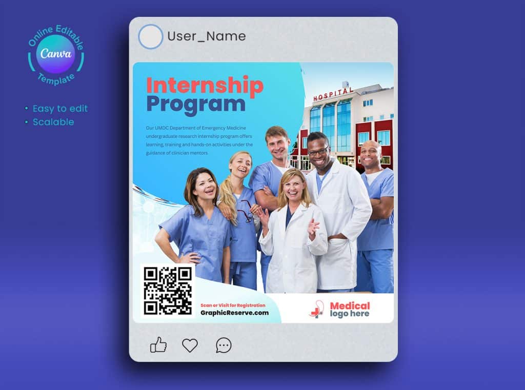 Medical Social Media Post for Internship