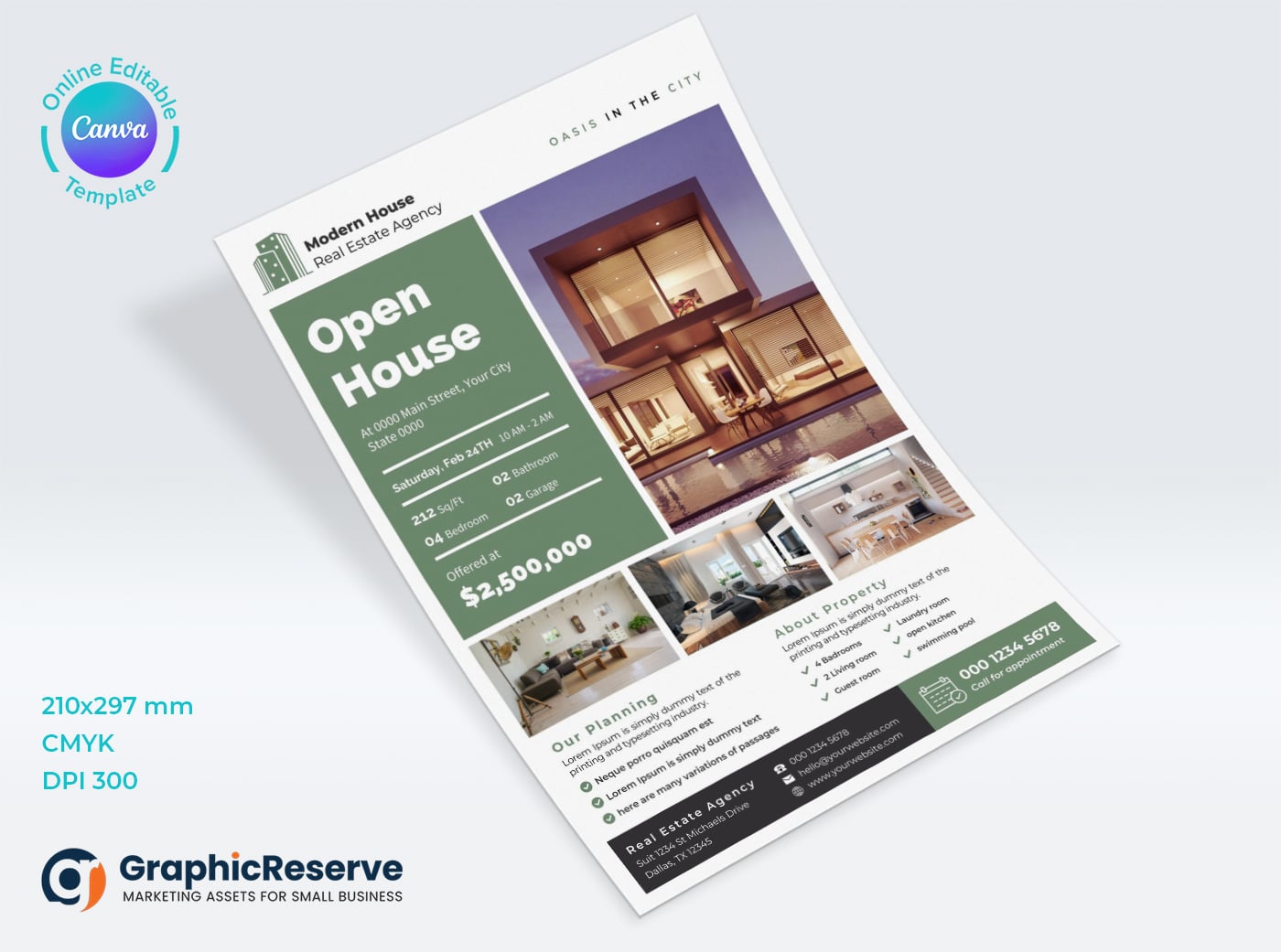 Open House Real Estate Flyer Template