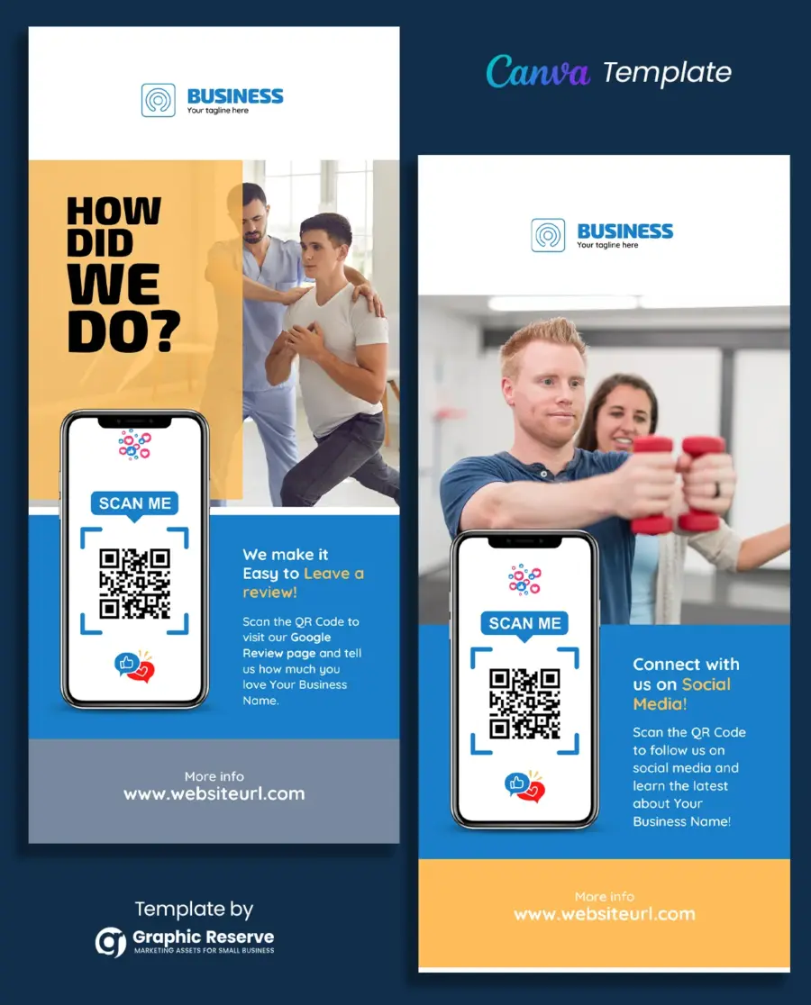 Patients Review Rack Card Canva Template