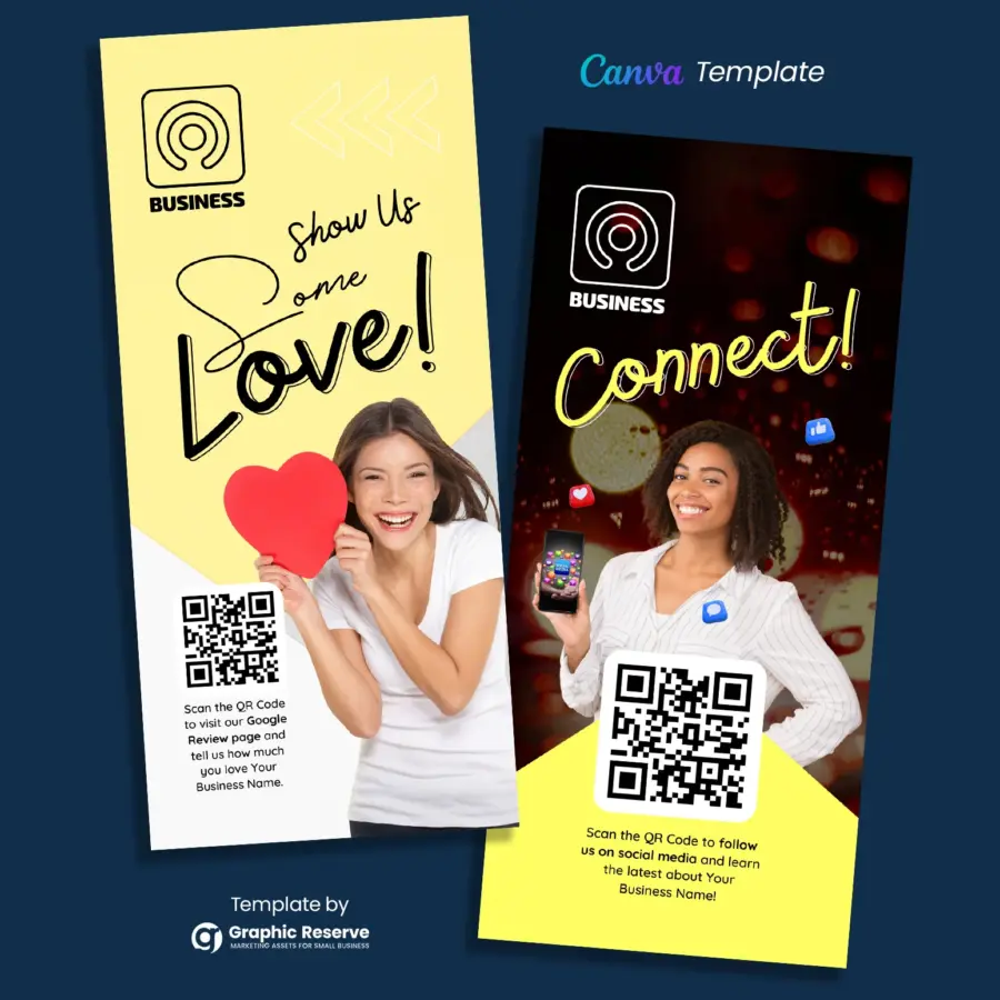 Review Generation Rack Card Canva Template