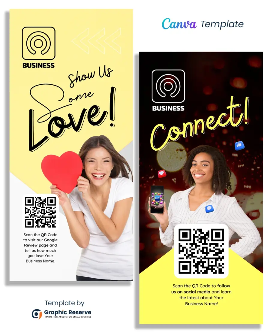 Review Generation Rack Card Canva Template