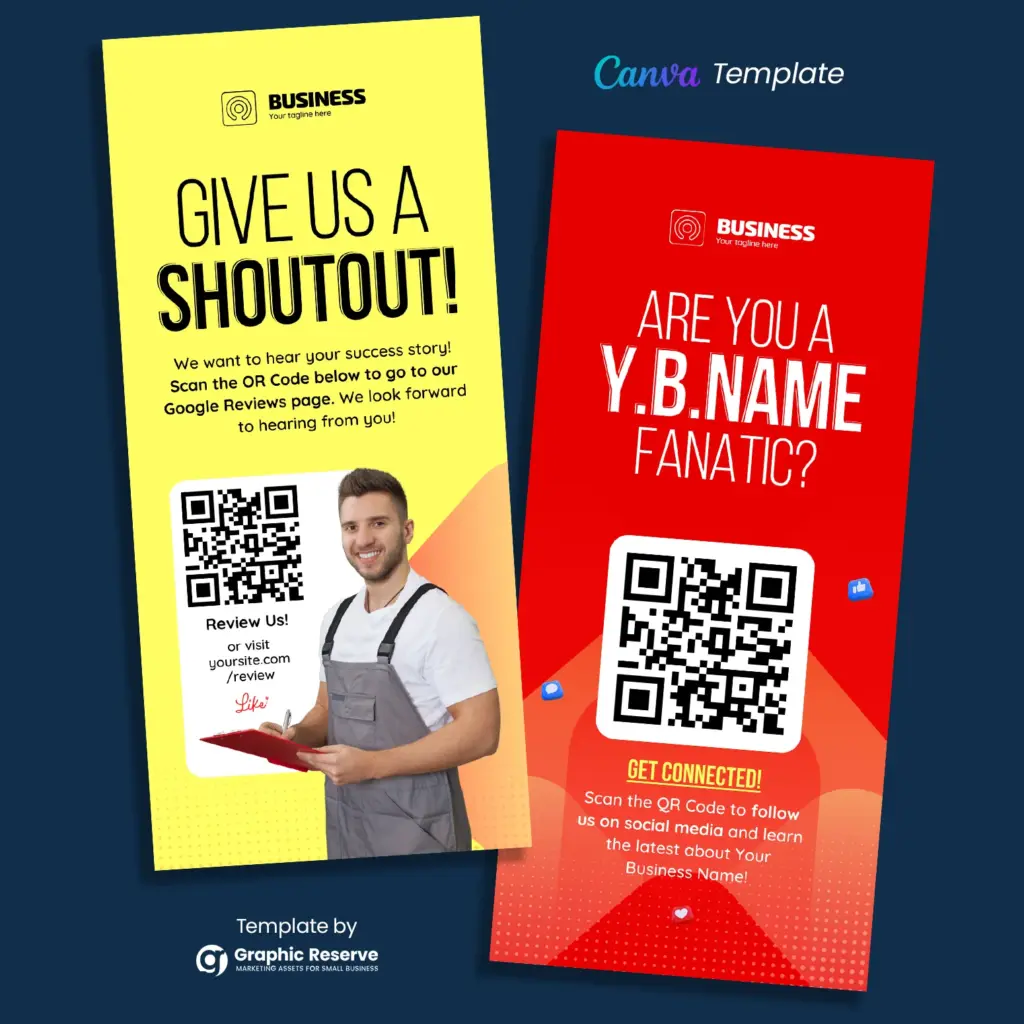 Review Request Rack Card Design Canva Template – Canva template