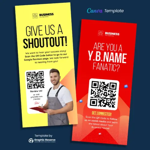 Review Request Rack Card Design Canva Template