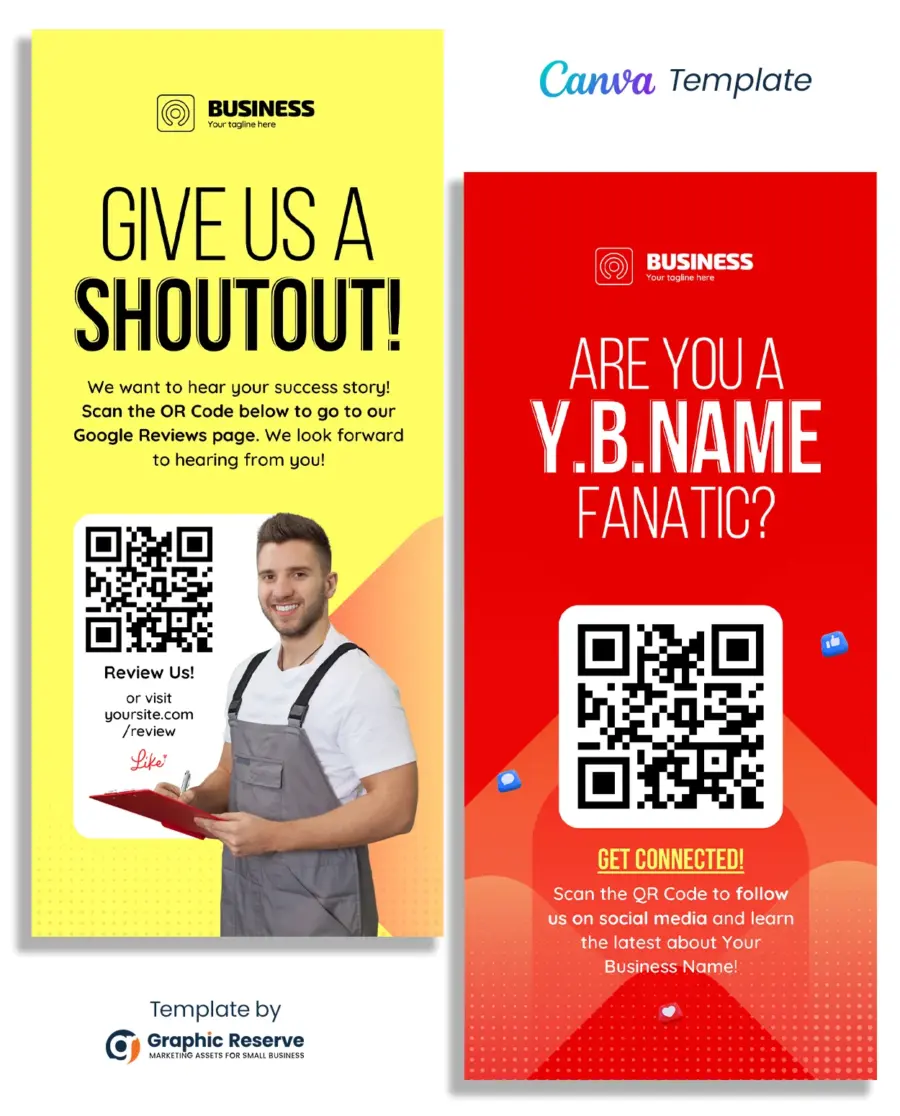 Review Request Rack Card Design Canva Template
