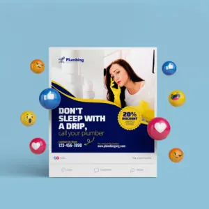 Expert Plumber Needs Instagram Banner Design Canva Template