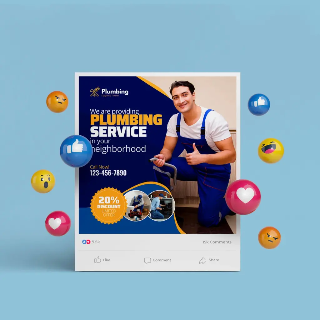Expert Plumber Needs Instagram Post Design Canva