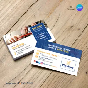 Plumber Business Card (Canva Template) – Canva template