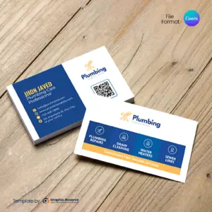Plumber Business Card Design - Editable Canva Template – Canva template