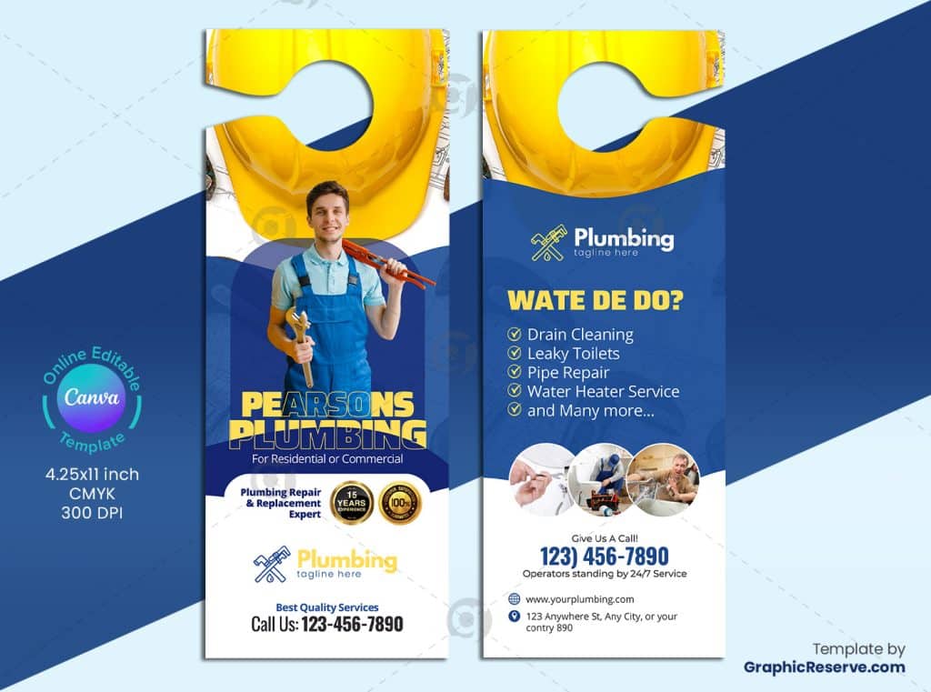 Plumber Door Hanger 1v