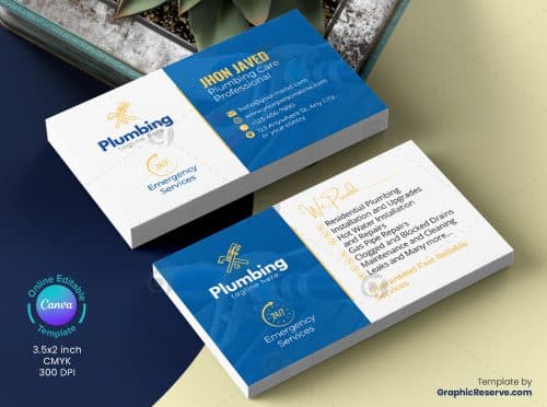 Plumbing Business Card 4v