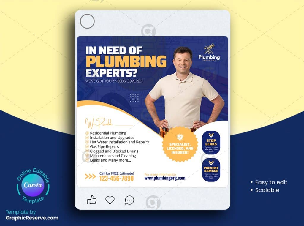 Plumbing Experts Social Media Banner