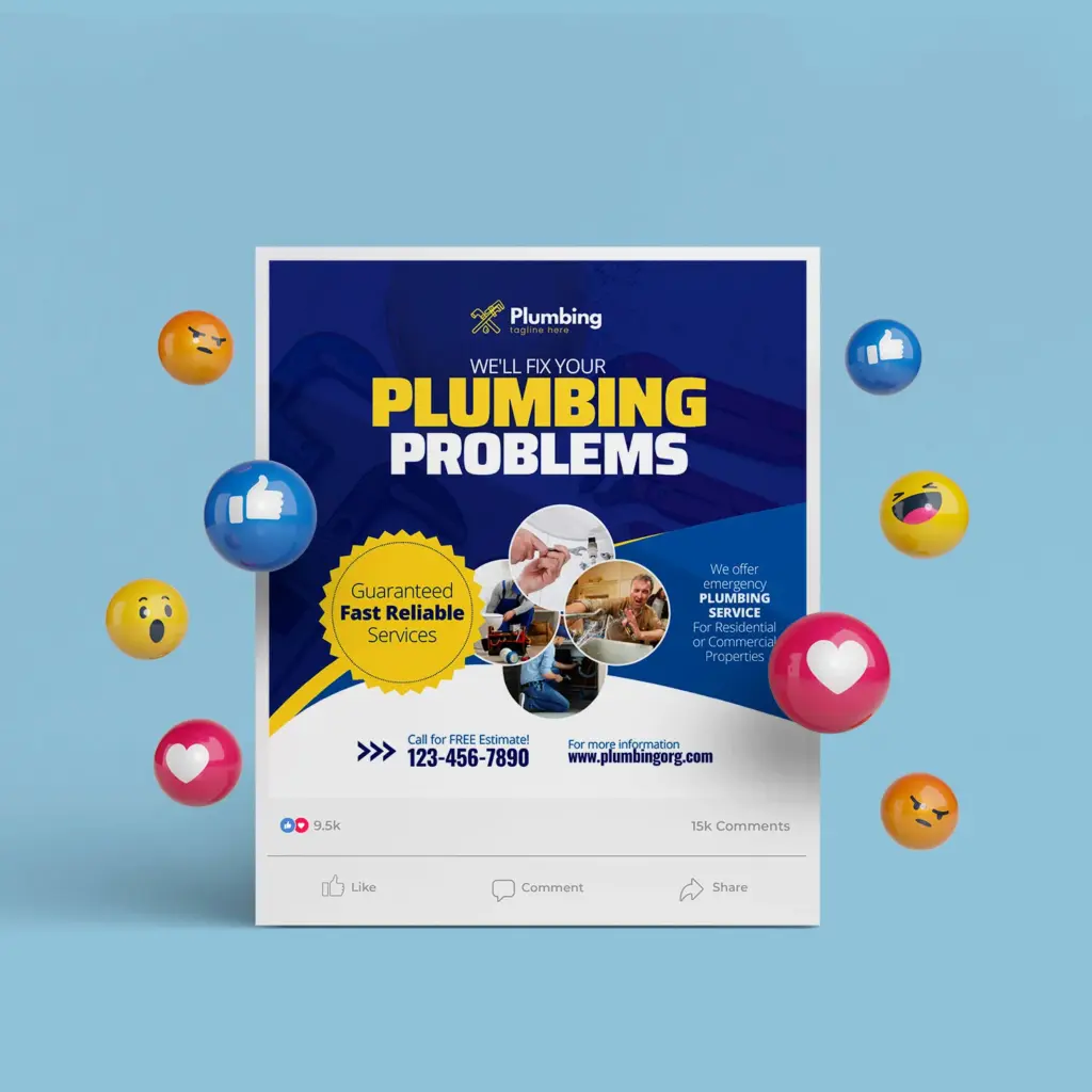 Plumbing Promotion Designs for Facebook and Instagram