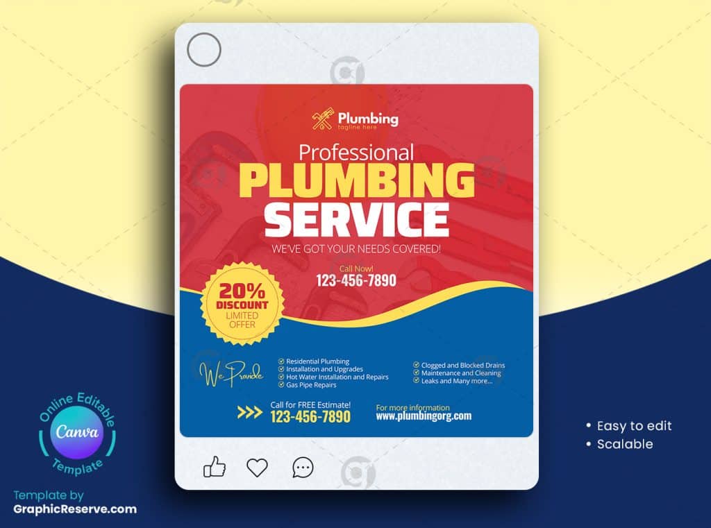 Plumbing Service Instagram Post 1