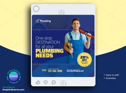 Plumbing Service Instagram Post Banner 1