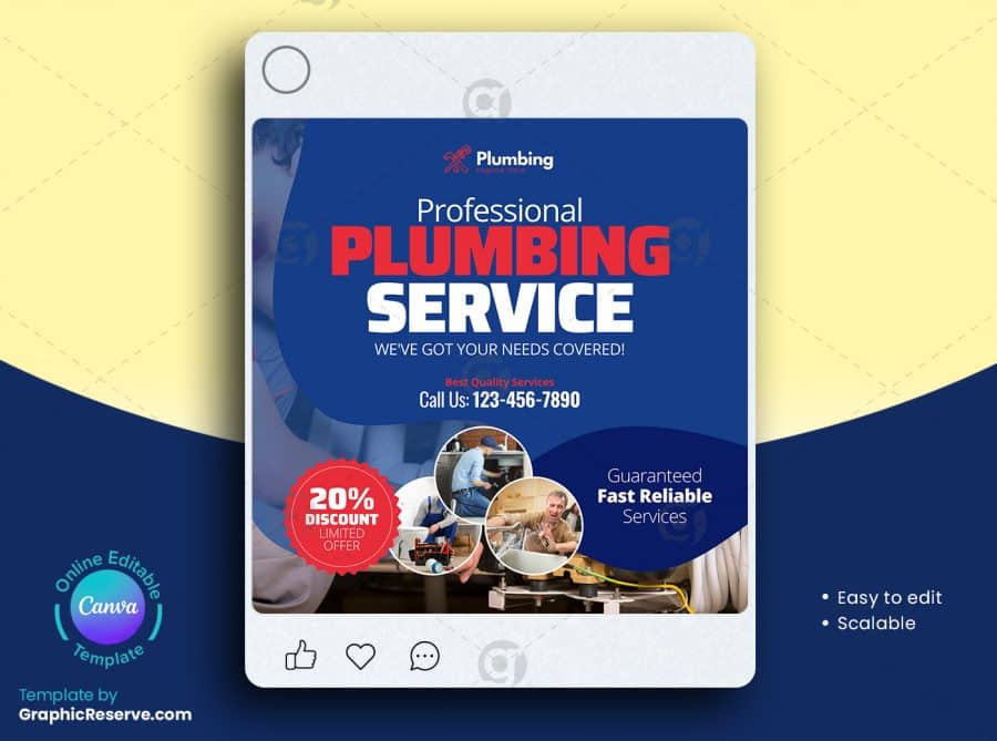 Plumbing Service Instagram Post Banner 2
