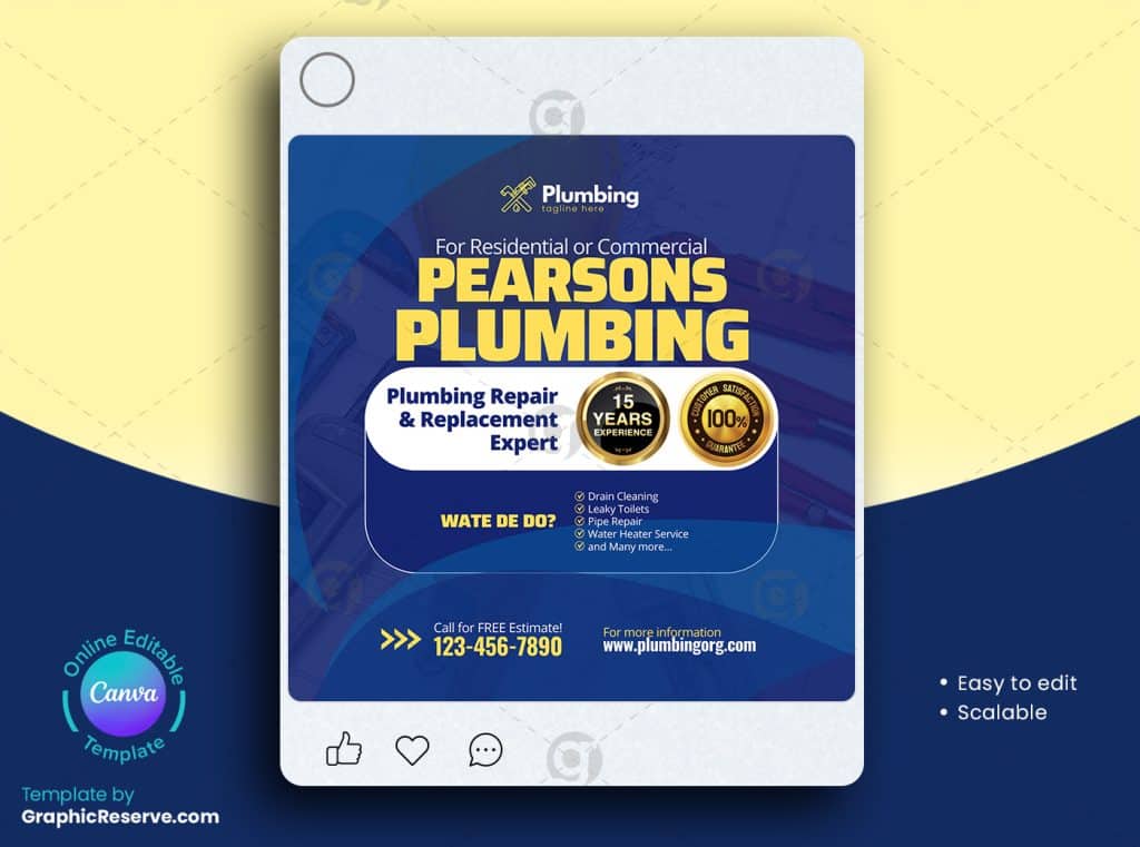 Plumbing Service Social Media Banner