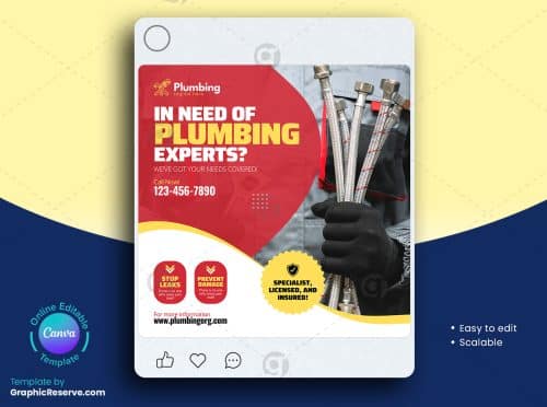 Plumbing Service Social Media Design