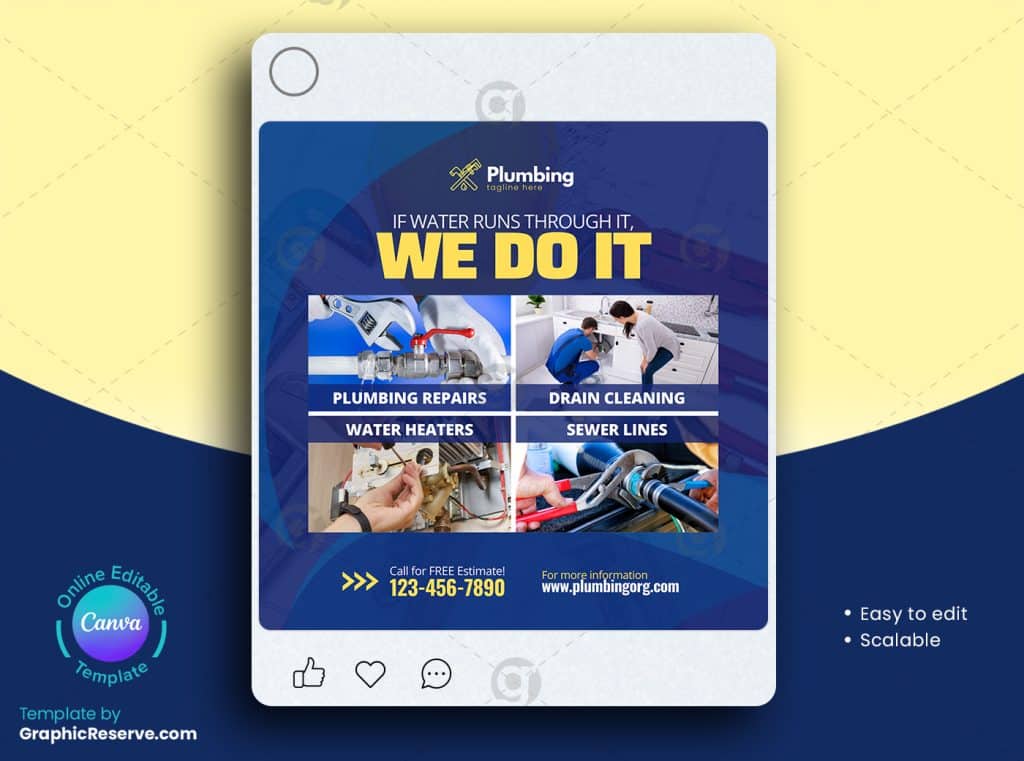 Plumbing Service Social Media Post 1