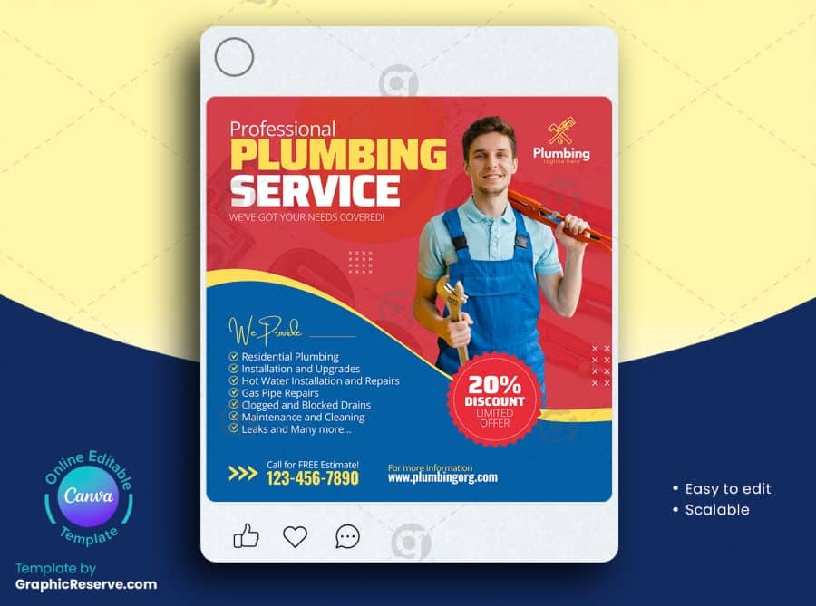Plumbing Service Social Media Post