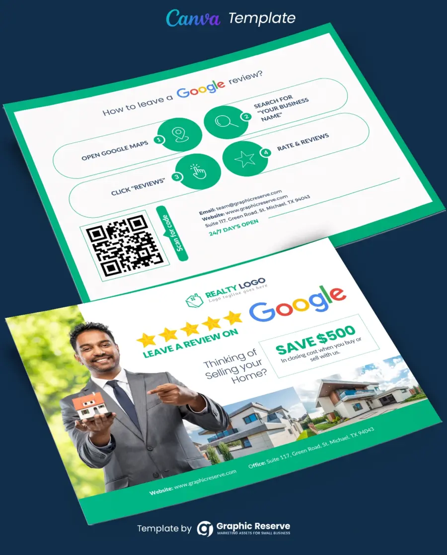 Real Estate Review Postcard Design