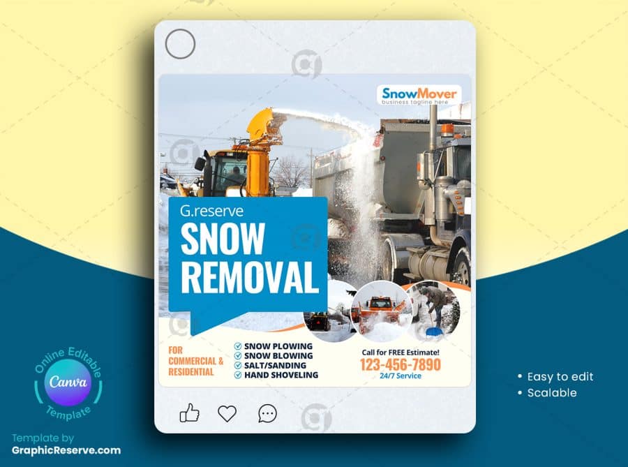 Snow Removal Instagram Post