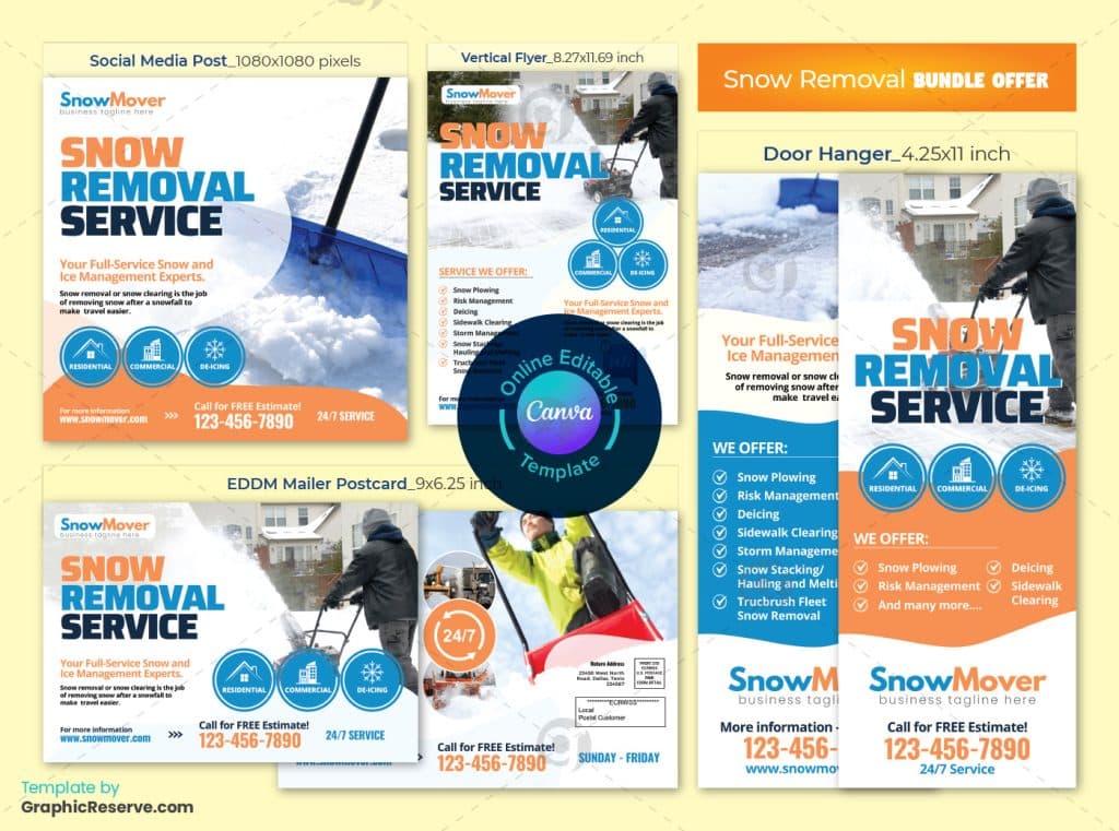 Snow Removal Marketing Material Bundle Design v4 1
