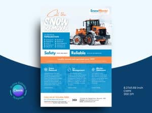 Snow Removal Service Flyer Design