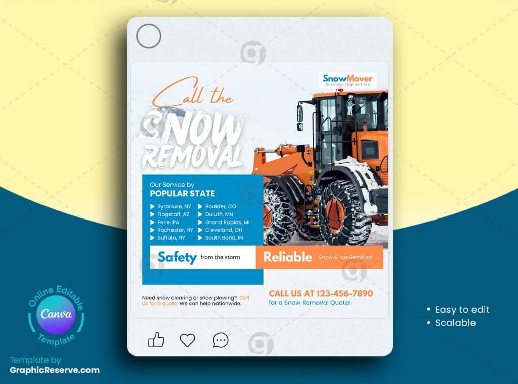 Snow Removal Service Instagram Post