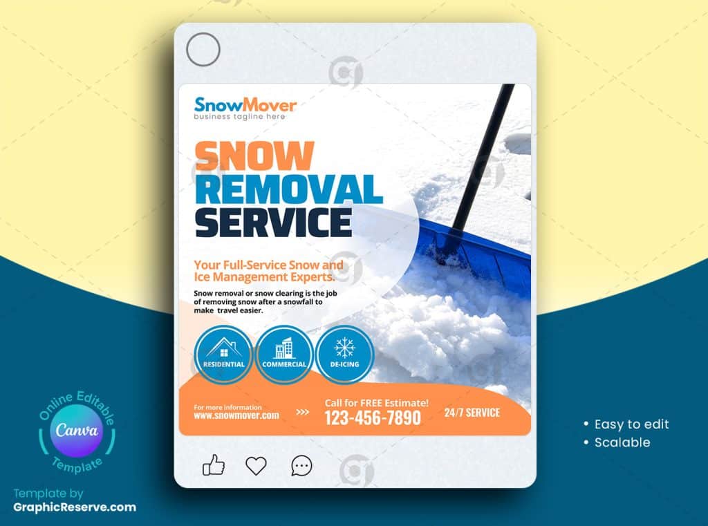Snow Removal Service Social Media Post