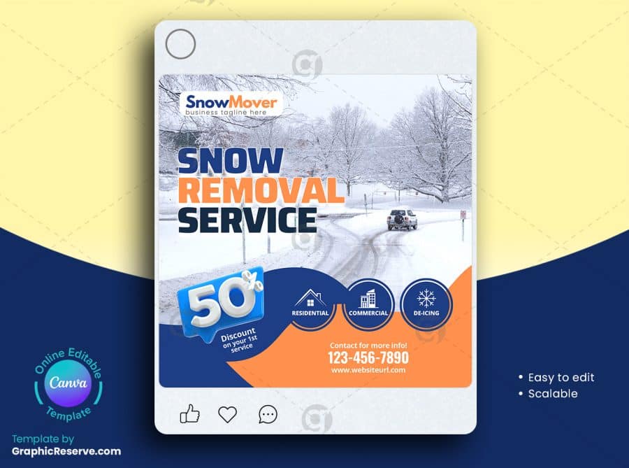 Snow Removal Social Media Design