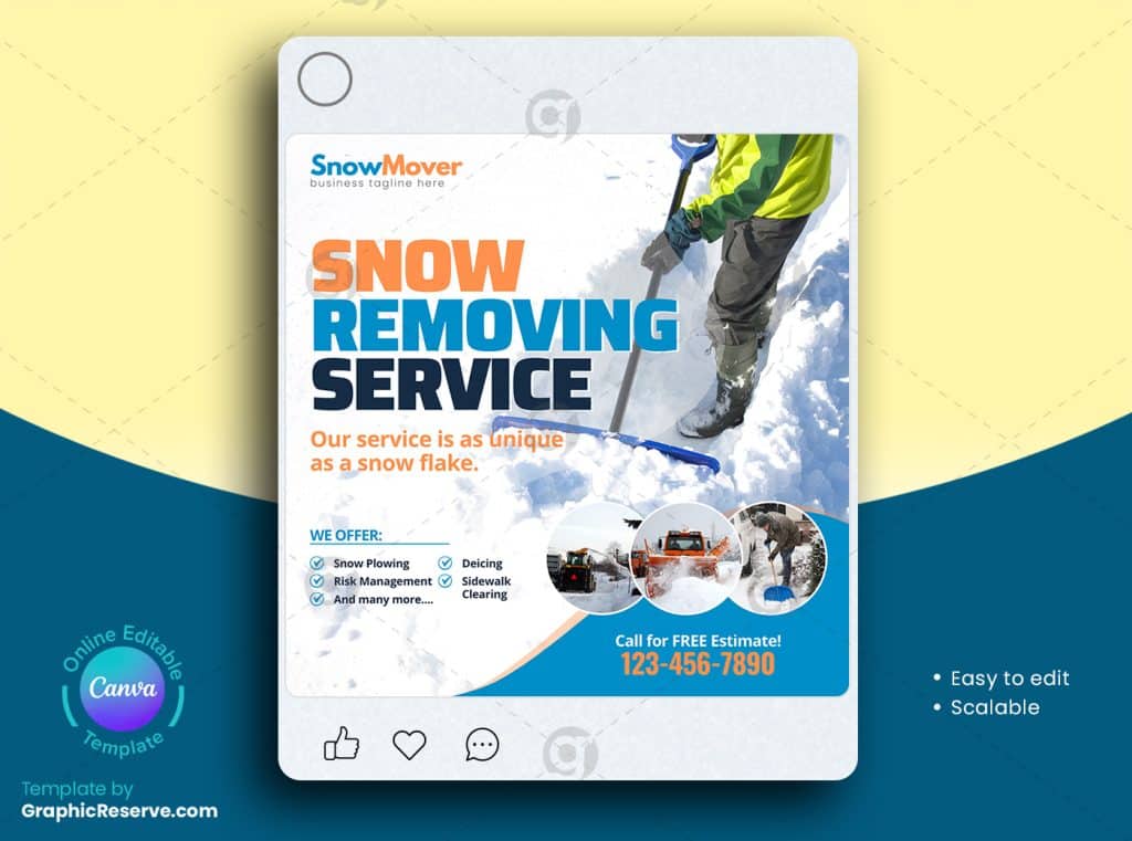 Snow Removing Service Instagram Post