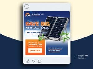 Solar Energy Panels Product Social Media Post
