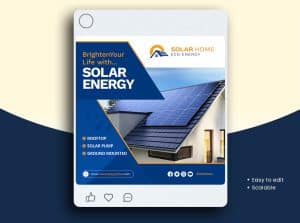 Solar Energy Panels Social Media Post Template